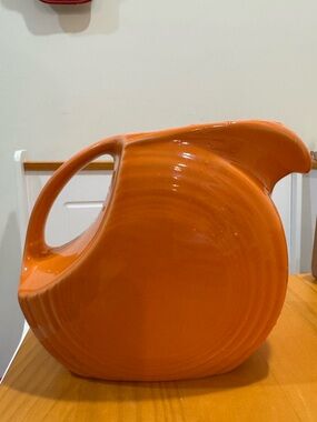 Fiestaware Orange Ceramic Pitcher Vase